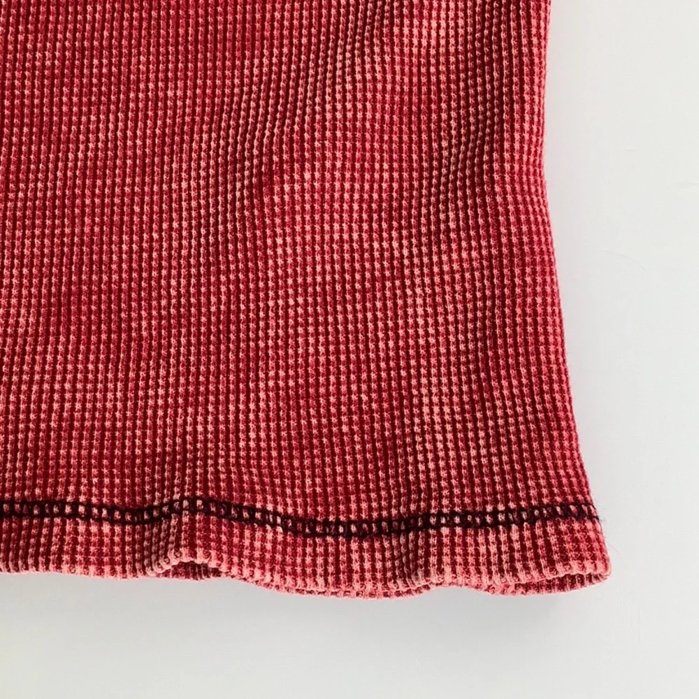 Able Thermal Raglan Wine Wash waffle knit Embellished Cuffs LS top size 1XL EUC - Picture 11 of 15